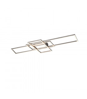 Irvine Modern 60W LED Semi Flush Light Nickel Matt 3000-6500K Remote control-1
