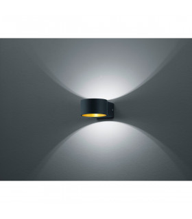 Lacapo Modern Up & Down Wall Lamp Black Matt 3000K-2