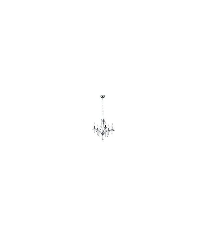 Lucerna Modern 5 Light Multi Arm Pendant Ceiling Light Chrome-1