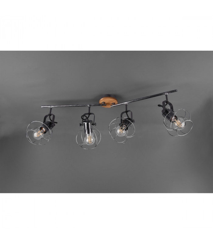 Madras Vintage 4 Light Ceiling Spotlight Bar Antique silver-3