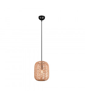 Runa Vintage 25cm Wire Frame Pendant Ceiling Light Black Matt-1