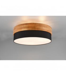 Seasons Modern 50cm 3 Light Cylindrical Ceiling Light Nickel Matt BlackShade-2