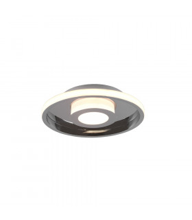 Ascari Modern 30cm Bathroom Ceiling Light Chrome 3000K IP44-1