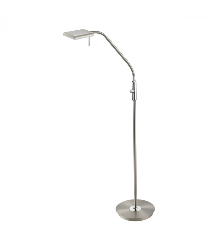 Bergamo Modern Task Floor Lamp Nickel Matt 3000K-2