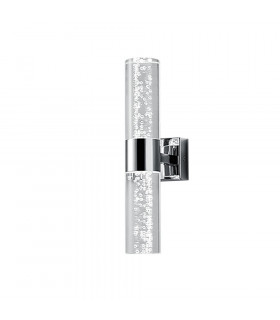 Bolsa Modern 2 Light Bathroom Wall Lamp Chrome 3000K IP44-1