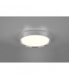 Clarimo Modern Bathroom Ceiling Light Chrome 3000K IP44-2
