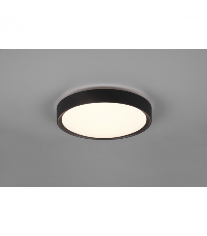 Clarimo Modern Bathroom Ceiling Light Black Matt 3000K IP44-2