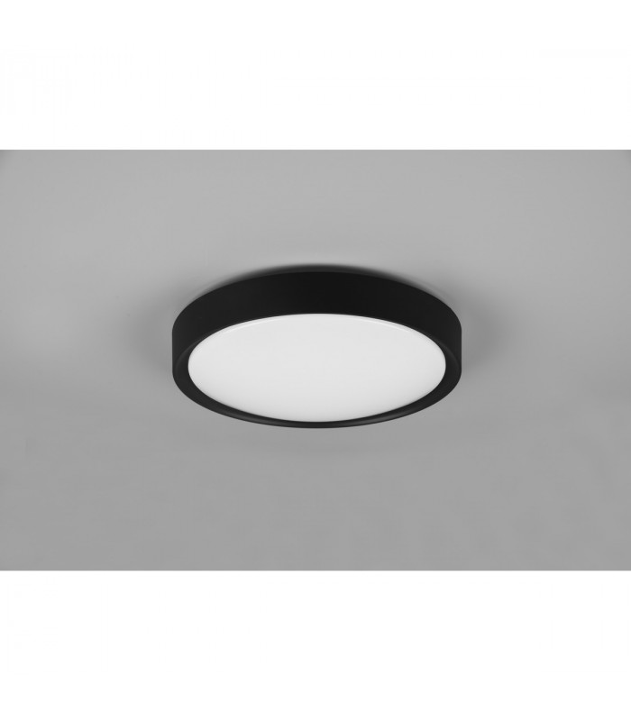 Clarimo Modern Bathroom Ceiling Light Black Matt 3000K IP44-3