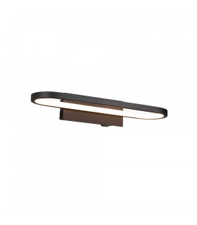 Gianni Modern 40cm Bathroom Wall Lamp Black Matt 3000K IP44-1