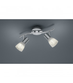 Levisto Modern 2 Light Twin Ceiling Spotlight Nickel Matt 3000K-2