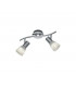 Levisto Modern 2 Light Twin Ceiling Spotlight Nickel Matt 3000K-1