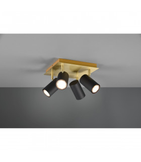 Marley Modern 4 Light Ceiling Spotlight Clusters Black Gold-2