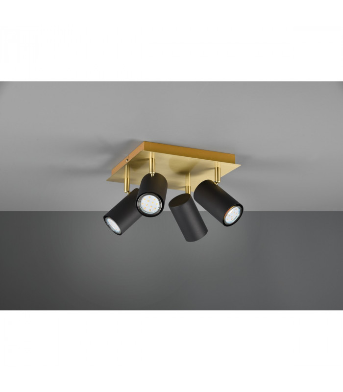 Marley Modern 4 Light Ceiling Spotlight Clusters Black Gold-3