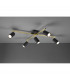 Marley Modern 5 Light Ceiling Spotlight Bar Black Gold-2