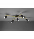 Marley Modern 5 Light Ceiling Spotlight Bar Black Gold-3