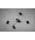 Marley Modern 5 Light Ceiling Spotlight Bar Black Gold-4