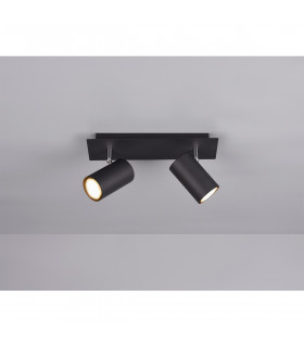 Marley Modern 2 Light Twin Ceiling Spotlight Black Matt-2