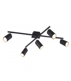 Marley Modern 5 Light Ceiling Spotlight Bar Black Matt-1