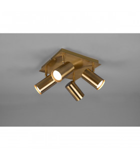Marley Modern 4 Light Ceiling Spotlight Clusters Old brass-2