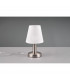Mats Ii Young living Table Lamp with Round Tapered Shade Nickel Matt White Shade-3