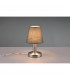 Mats Ii Young living Table Lamp with Round Tapered Shade Nickel Matt Grey Shade-2