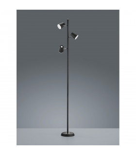 Narcos Modern 3 Light Multi Arm Floor Lamp Black Matt 3000K-2