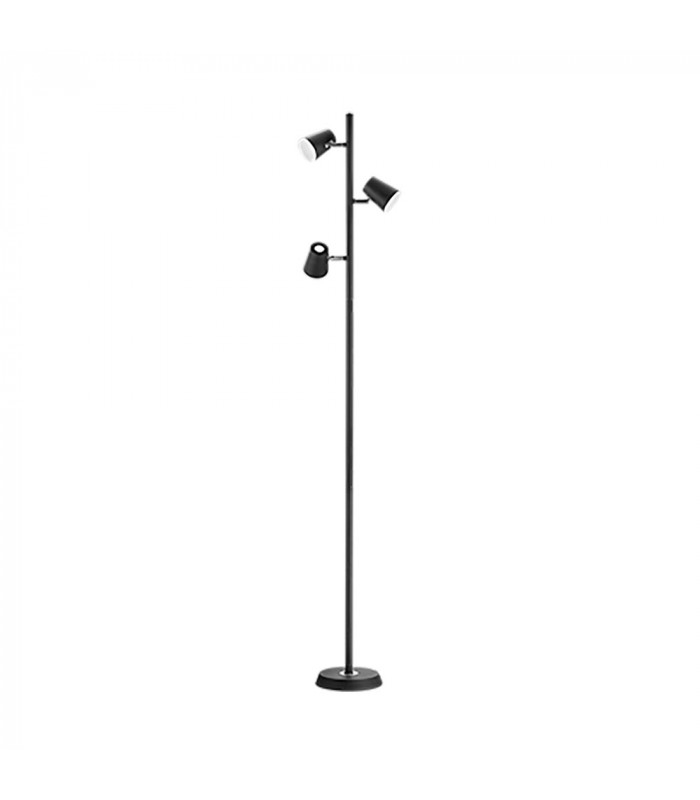Narcos Modern 3 Light Multi Arm Floor Lamp Black Matt 3000K-1