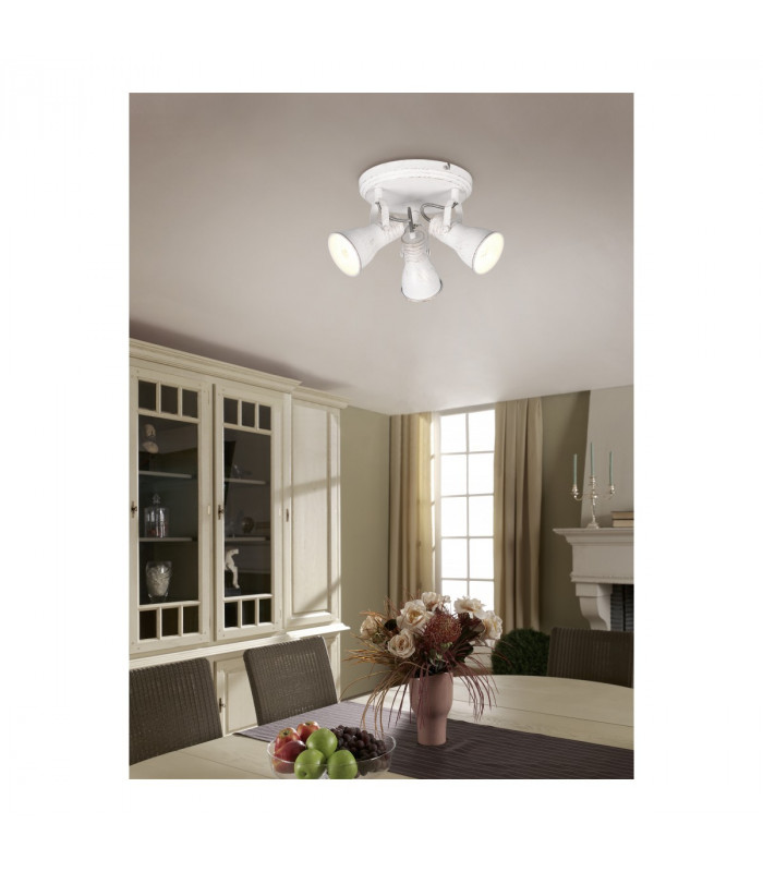 Steam Vintage 3 Light Ceiling Spotlight Clusters Antique white-6