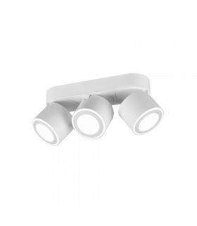Taurus Modern 3 Light Ceiling Spotlight Bar White Matt 3000K-1