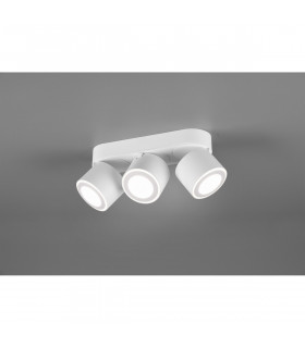 Taurus Modern 3 Light Ceiling Spotlight Bar White Matt 3000K-2