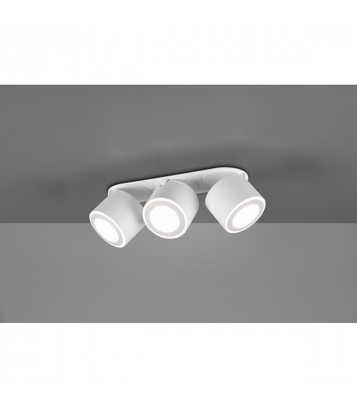 Taurus Modern 3 Light Ceiling Spotlight Bar White Matt 3000K-3