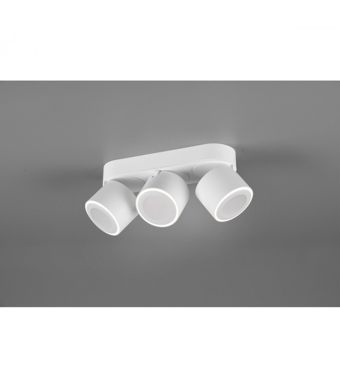 Taurus Modern 3 Light Ceiling Spotlight Bar White Matt 3000K-4