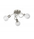Antibes Modern 3 Light Multi Arm Semi Flush Ceiling Lamp Nickel Matt-2