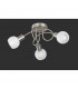 Antibes Modern 3 Light Multi Arm Semi Flush Ceiling Lamp Nickel Matt-1