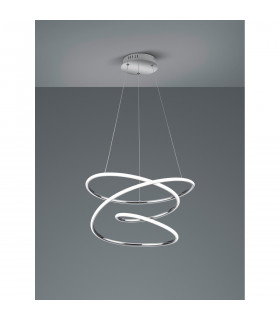 Bologna Modern LED Pendant Ceiling Light Chrome 4000K-2