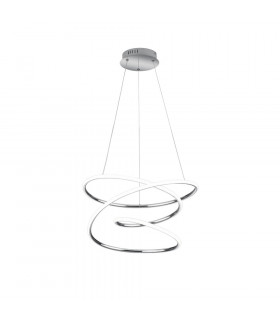 Bologna Modern LED Pendant Ceiling Light Chrome 4000K-1
