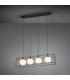 Gabbia Modern 4 Light Bar Pendant Ceiling Light Black Matt-1
