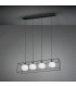 Gabbia Modern 4 Light Bar Pendant Ceiling Light Black Matt-2