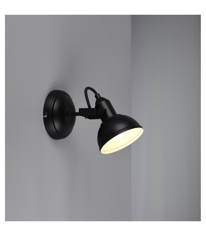 Gina Classic Dome Wall Lamp Black Matt-1