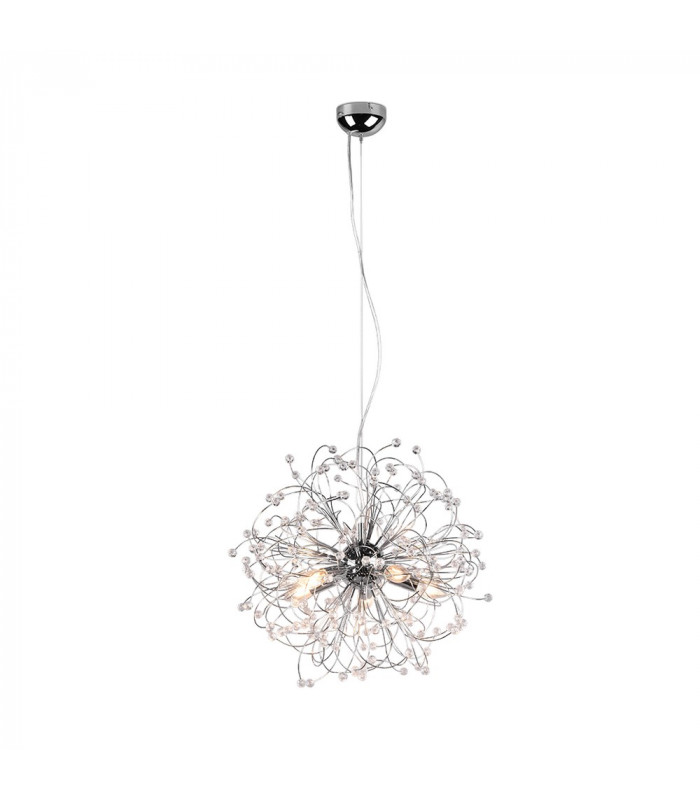 Gloria Modern 5 Light Pendant Ceiling Light Chrome-1