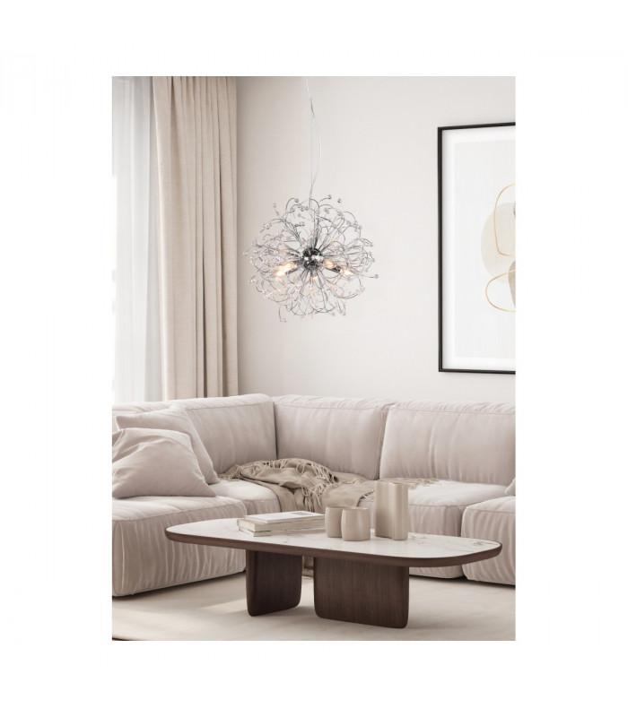 Gloria Modern 5 Light Pendant Ceiling Light Chrome-6