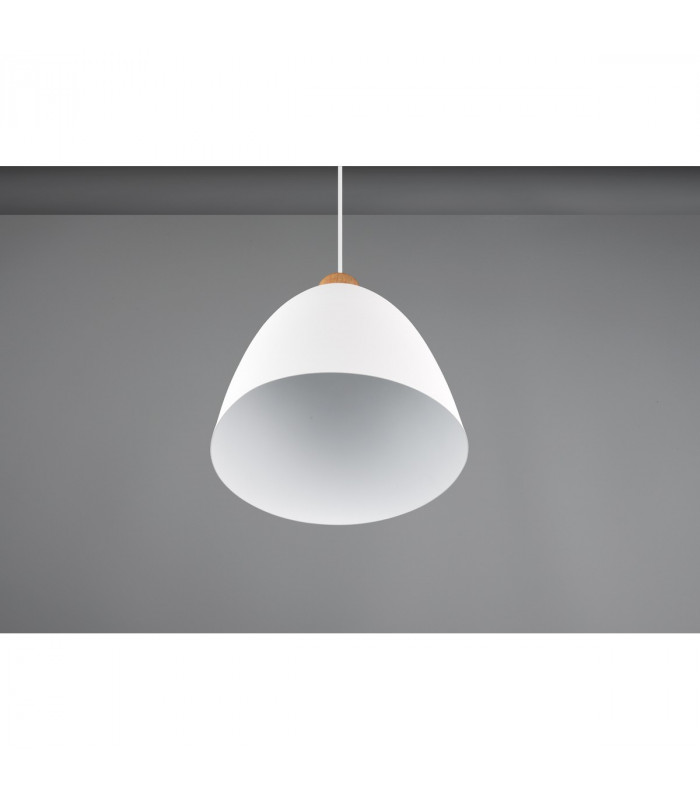 Jagger Modern 25cm Dome Pendant Ceiling Light White Matt-4