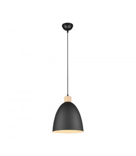Jagger Modern 25cm Dome Pendant Ceiling Light Black Matt-1