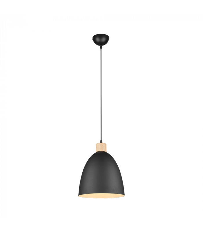 Jagger Modern 25cm Dome Pendant Ceiling Light Black Matt-1