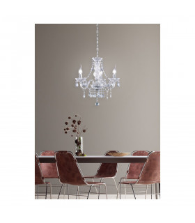 Lüster Classic 3 Light Multi Arm Chandelier Chrome Clear-2