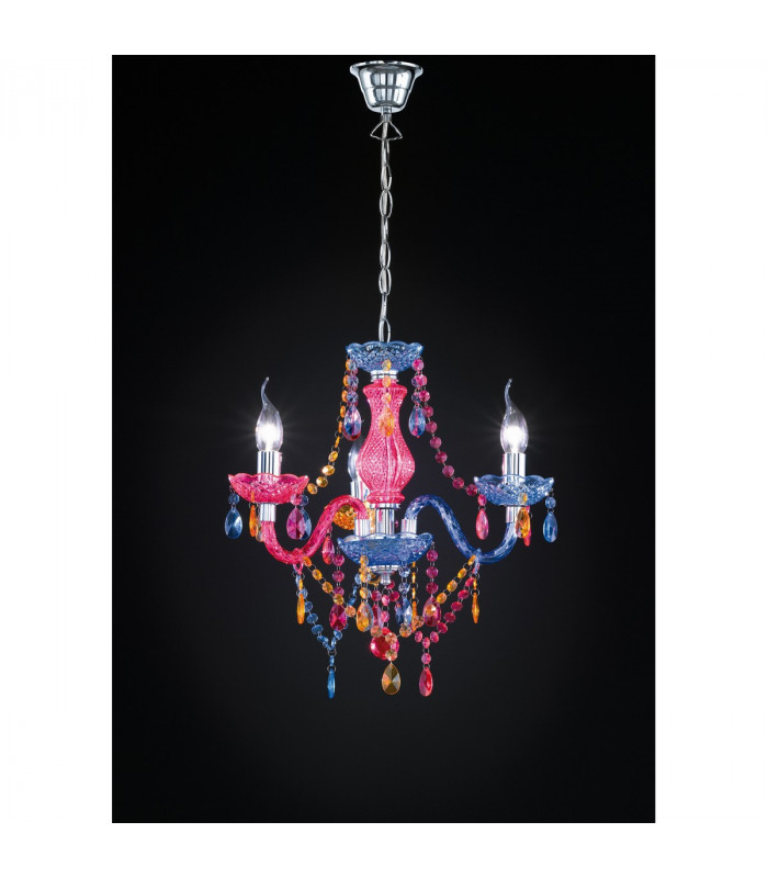 Lüster Young living 3 Light Multi Arm Chandelier Chrome-2