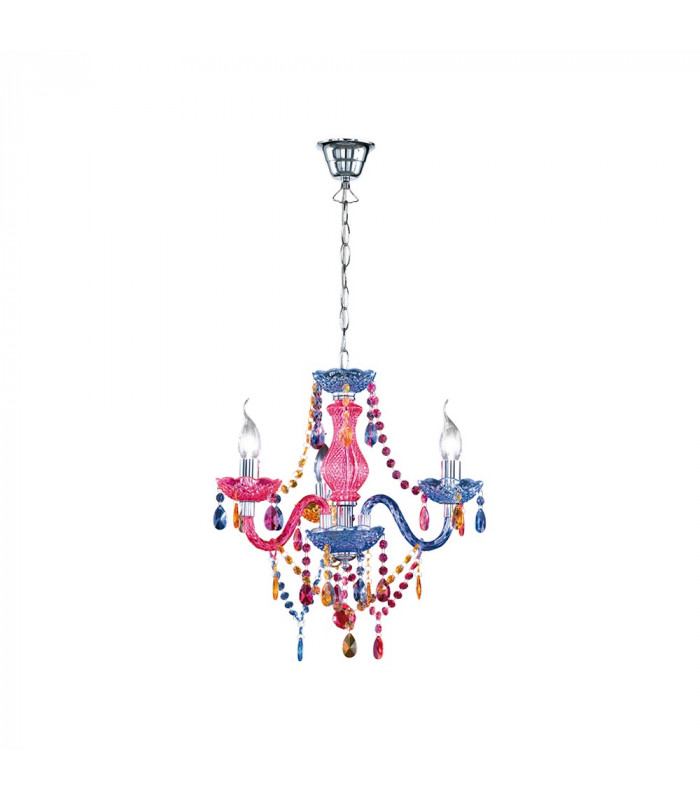 Lüster Young living 3 Light Multi Arm Chandelier Chrome-1