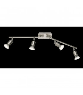 Nimes Modern 4 Light Ceiling Spotlight Bar Nickel Matt 3000K-1
