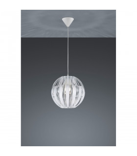 Pumpkin Modern Spherical Pendant Ceiling Light White-1