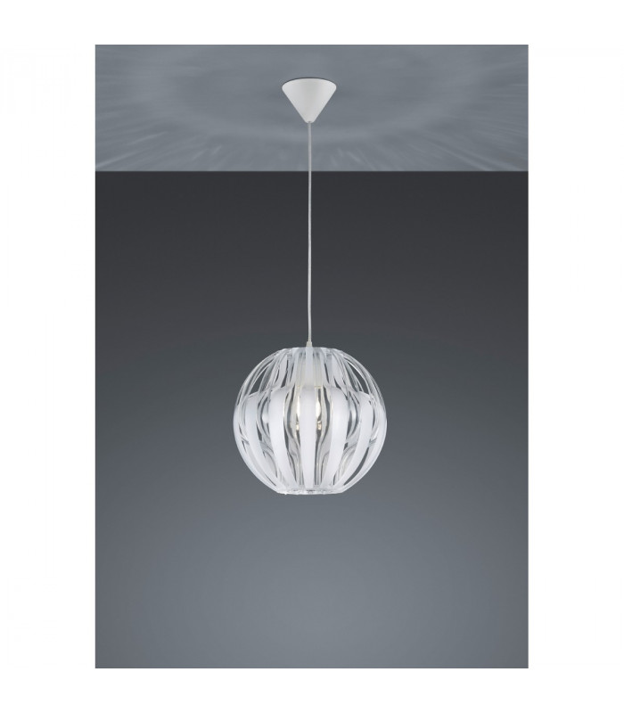 Pumpkin Modern Spherical Pendant Ceiling Light White-1
